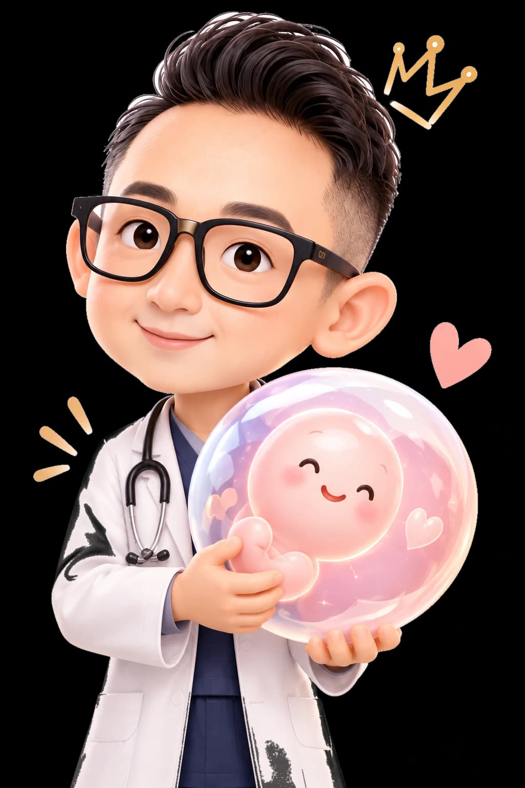 小王子醫師抱著發光的胚胎：讓愛有機會發芽